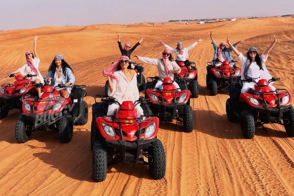 Morning Dune Bashing Sand Boarding ATV Quad Biking - Desert Dubai Safaris